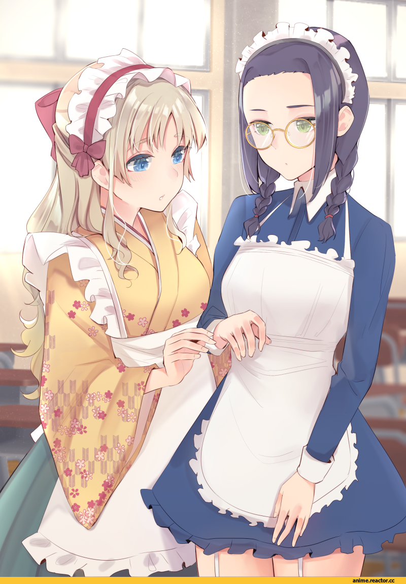 Darling In The Franxx, Kokoro (darling in the franxx), Ikuno (darling in the franxx), Maid, Megane, kyarotto (zenkixd), Anime