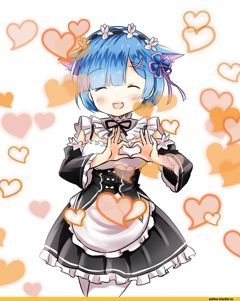 Re Zero Kara Hajimeru Isekai Seikatsu, Rem (re zero), Animal Ears, nekomimi, melynx (user aot2846), под катом еще одна, Anime