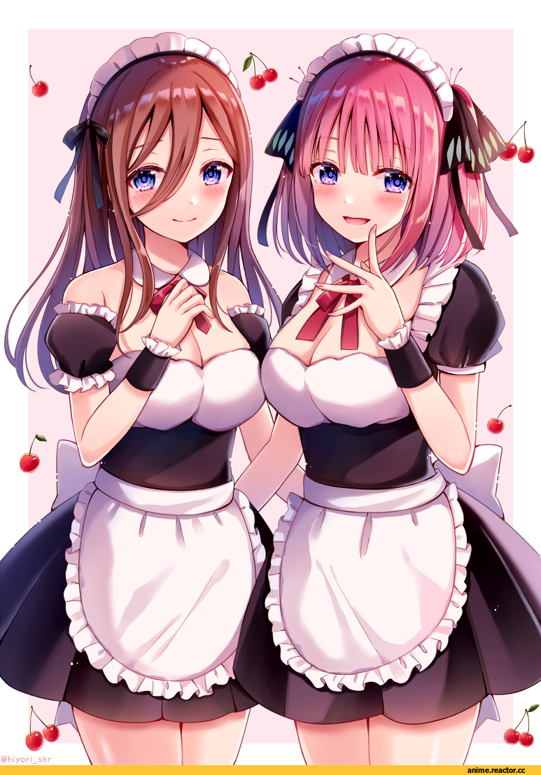 Nakano Miku, Go-Toubun no Hanayome, Nakano Nino, Maid, Sakura Hiyori, Anime