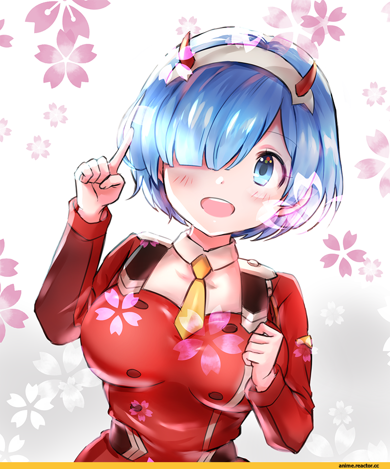 Re Zero Kara Hajimeru Isekai Seikatsu, Darling In The Franxx, Rem (re zero), melynx (user aot2846), crossover, Anime