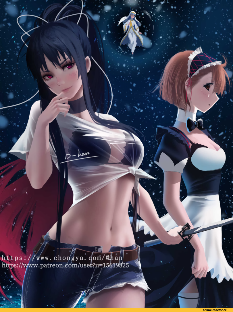 ToAru, Index, Misaka Mikoto, Kanzaki Kaori, Maid, Anime Ero, d-han, Anime