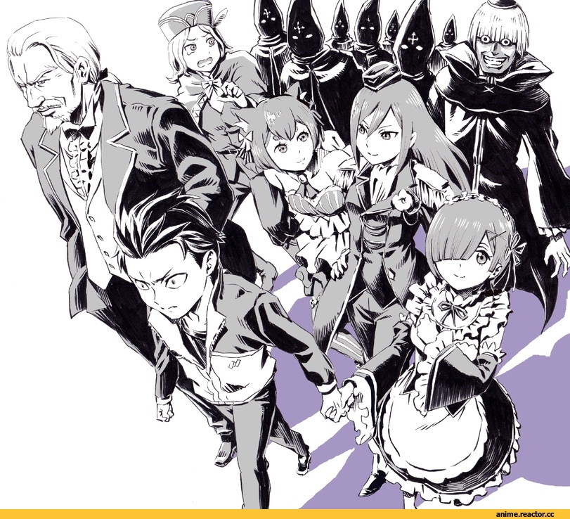 Rem (re zero), Natsuki Subaru, Felix Argyle, Beatrice (Re Zero), Crusch Karsten, Otto Suewen, Reinhard van Astrea, Animal Ears Kun, nekomimi, Monochrome (Anime), Anime, Animal Ears, Re Zero Kara Hajimeru Isekai Seikatsu, petelgeuse romaneeconti