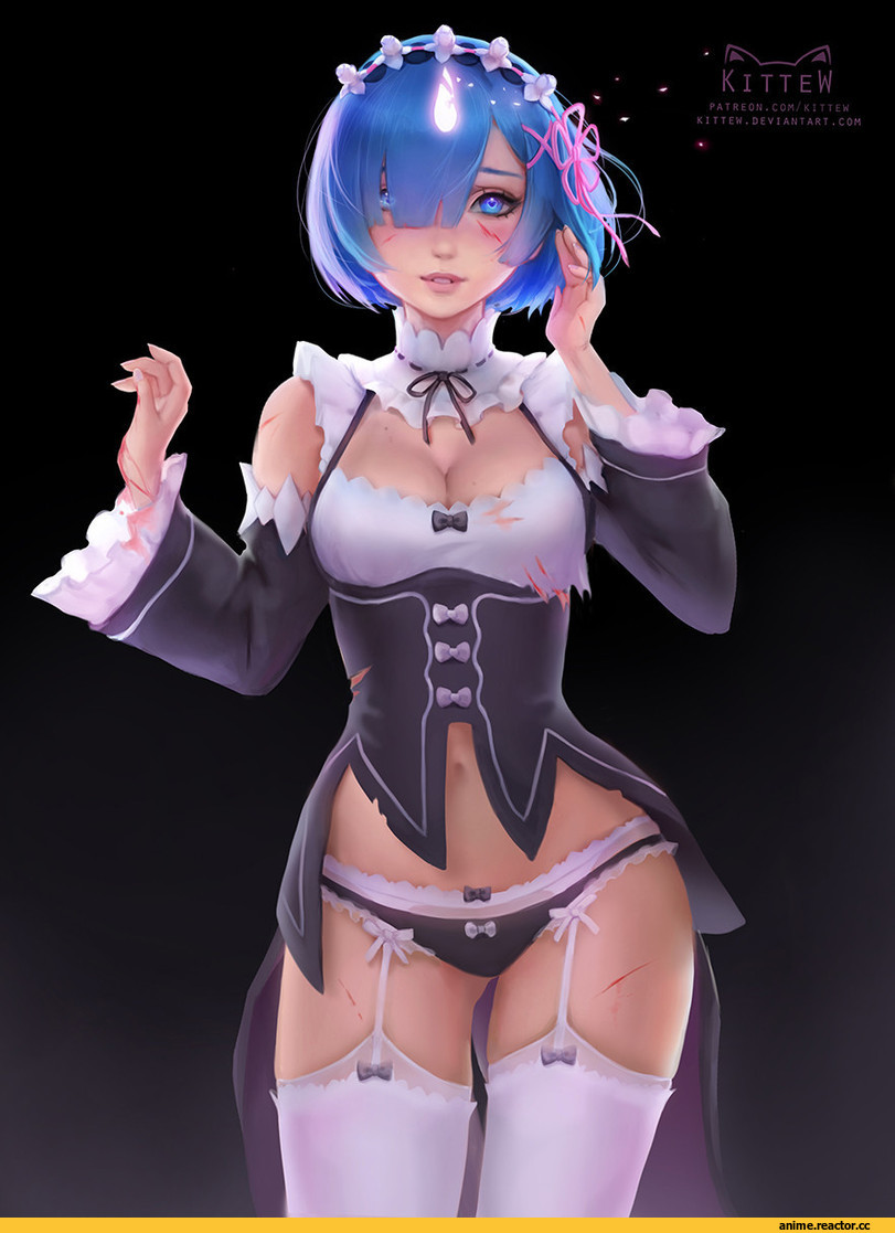 Re Zero Kara Hajimeru Isekai Seikatsu, Rem (re zero), Anime Ero, Anime Ero Pantsu, Daria Leonova, artist, под катом еще одна, Anime