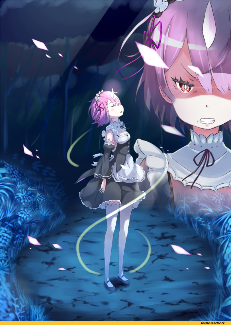 Re Zero Kara Hajimeru Isekai Seikatsu, Rem (re zero), Ram (Re Zero), Natsuki Subaru, mimi pearlbaton, nekomimi, Animal Ears, Anime