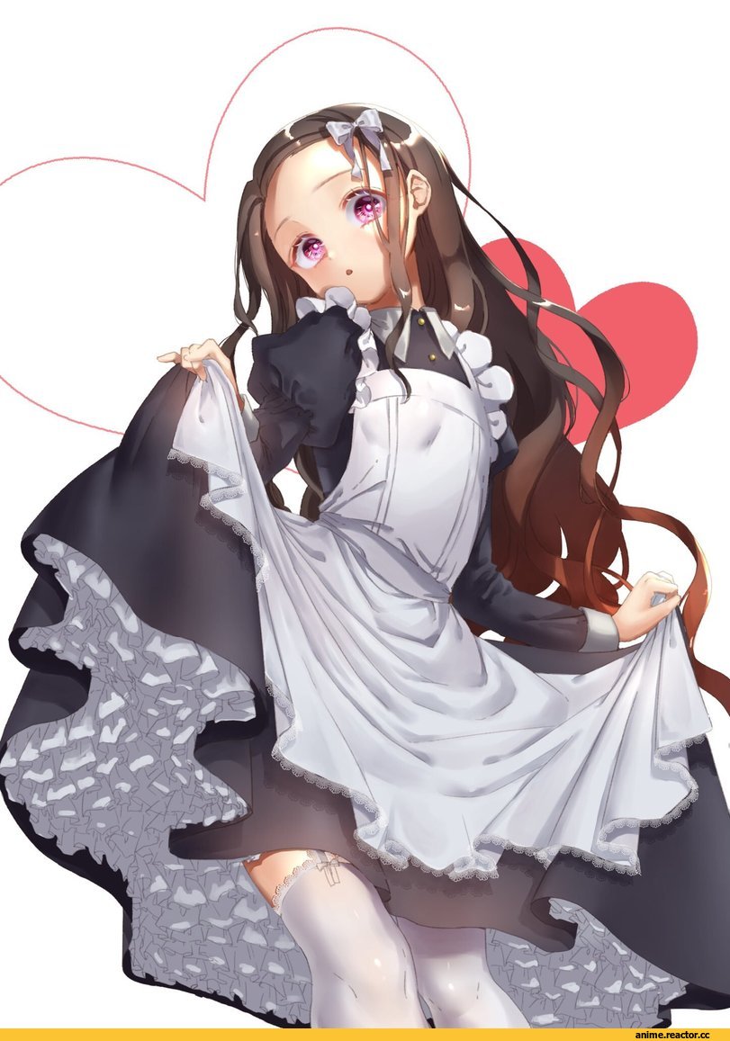 Kamado Nezuko, Kimetsu no Yaiba, Maid, pochisakura, Anime