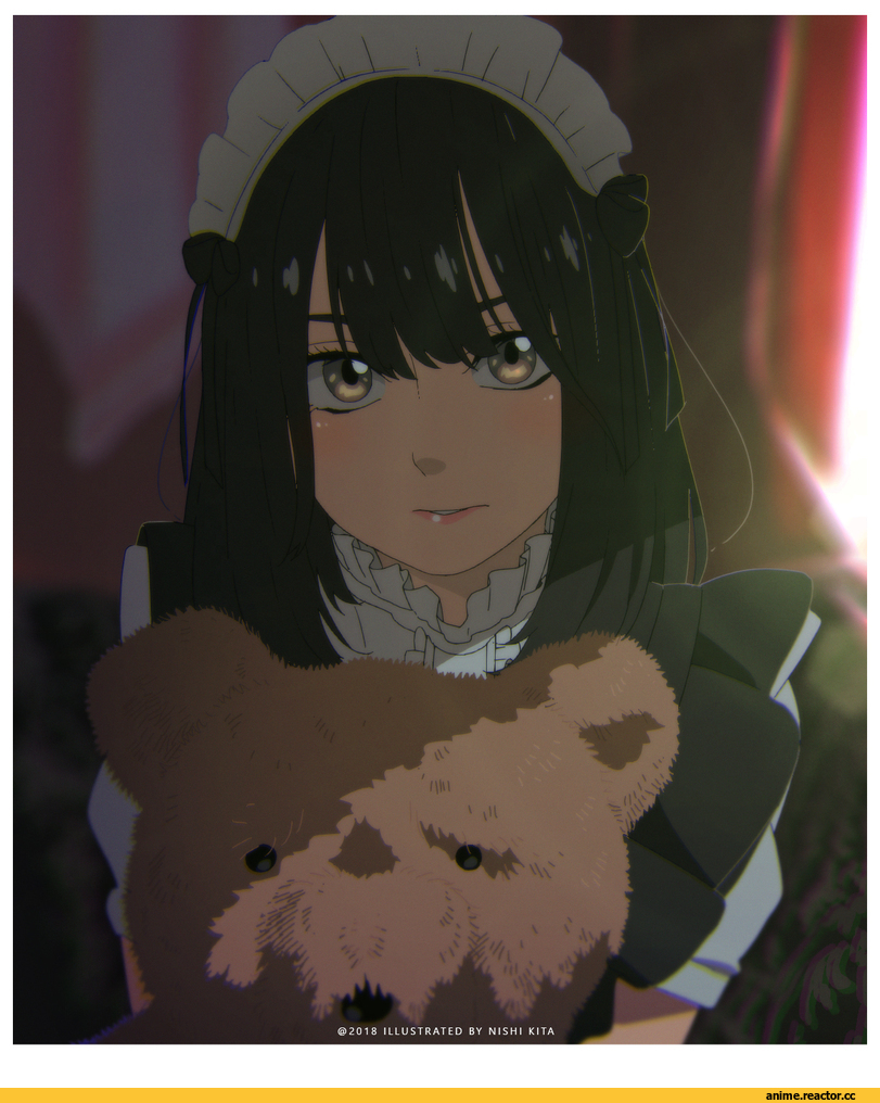 Anime Art, artist, nishi kita, Maid, Anime