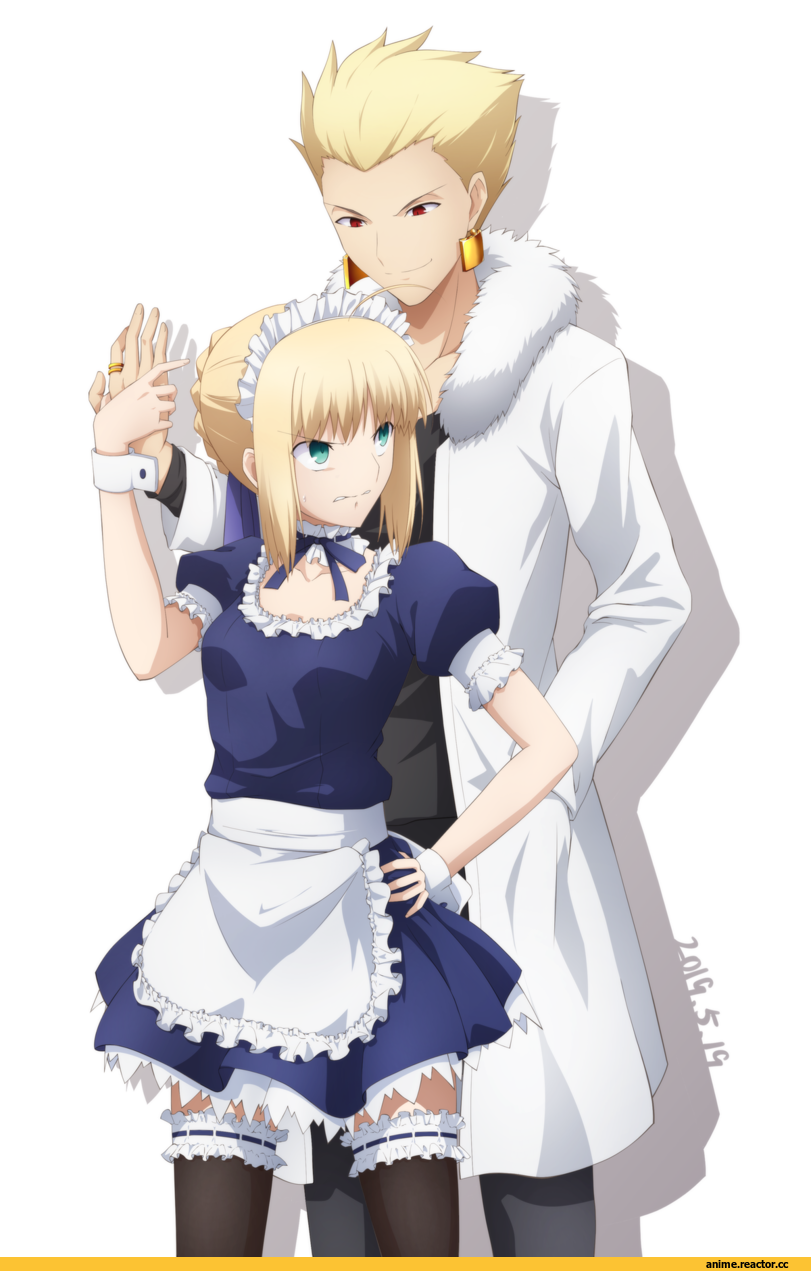 Saber (Fate), Fate (series), Gilgamesh (Fate), Saber Alter, Fate/Stay Night, Maid, pikoguramyu, Anime