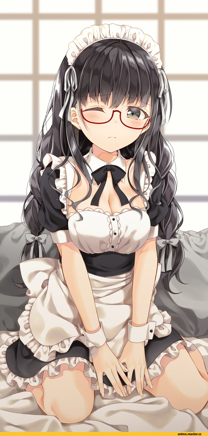 AO, pixiv id 2727119, Maid, Megane, Anime