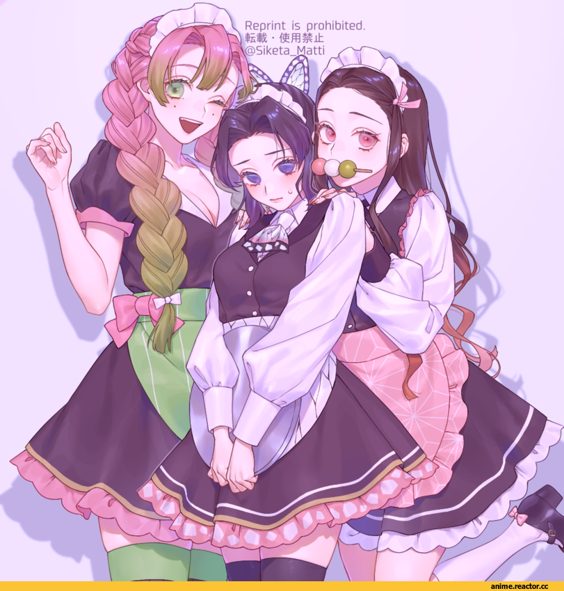 Siketa Matti, Kamado Nezuko, Kimetsu no Yaiba, Shinobu Kochou, The Love Pillar, Maid, Anime
