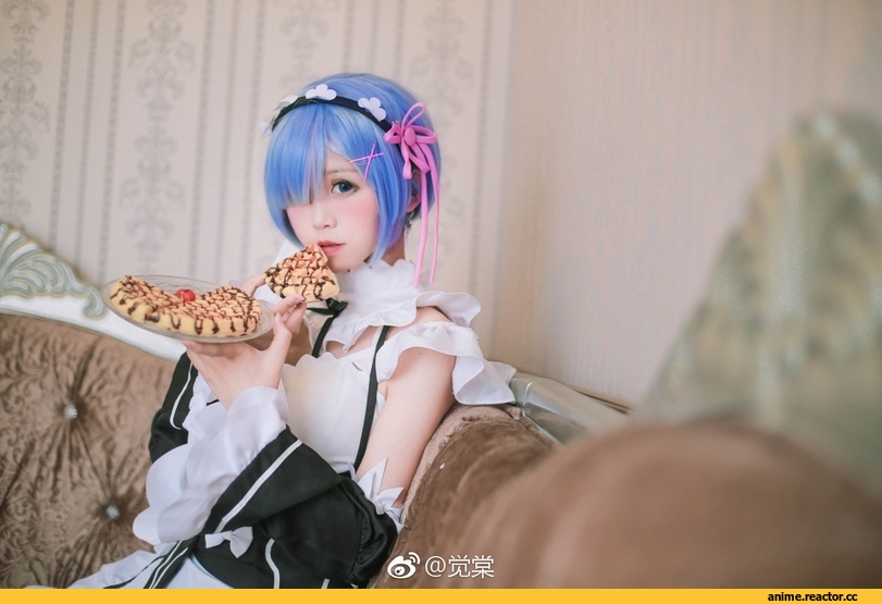 asian girl, cosplay, Rem (re zero), Re Zero Kara Hajimeru Isekai Seikatsu, Кликабельно, Anime