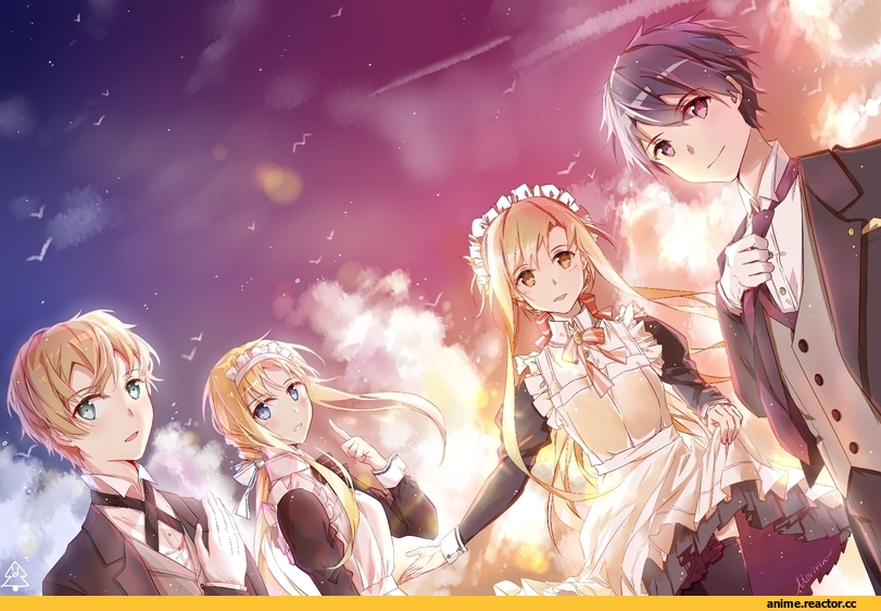 Sword Art Online, Asuna, Kirito, Alice Schuberg, Eugeo, Maid, Anime
