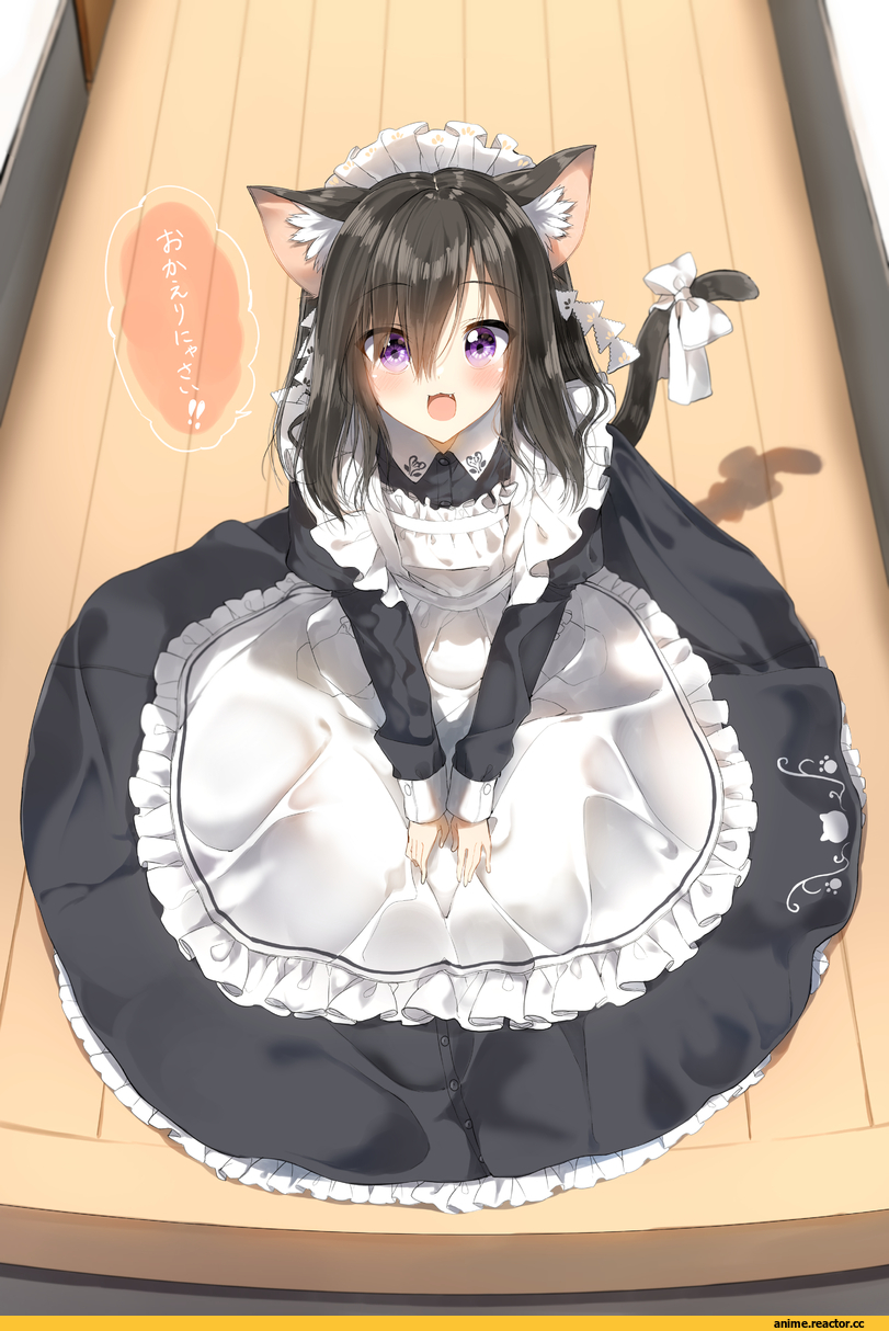 pentagon (railgun ky1206), Anime Art, artist, AO, Maid, nekomimi, Animal Ears, Anime