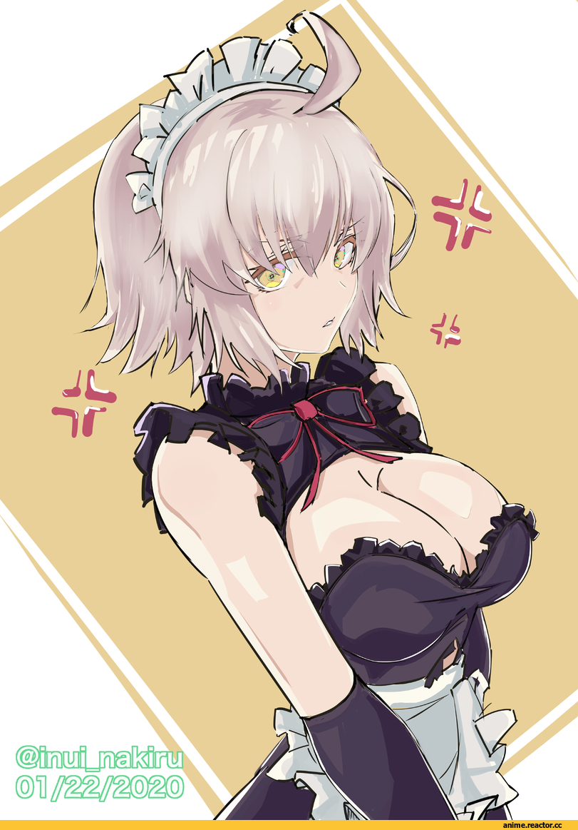 inui nakiru, Jeanne Alter, Fate/Grand Order, Fate (series), Maid, Kyonyuu, Anime Ero, Anime