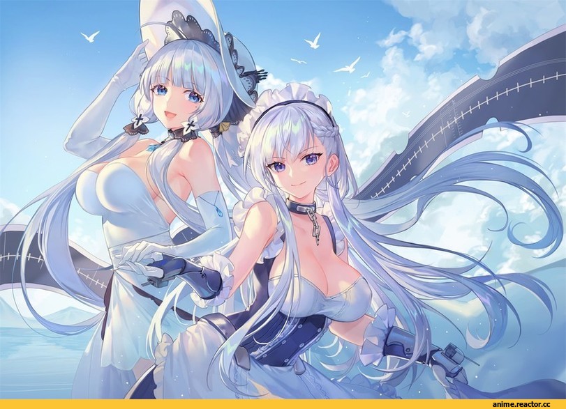 Azur Lane, Illustrious (Azur Lane), Belfast (Azur Lane), Maid, Anime