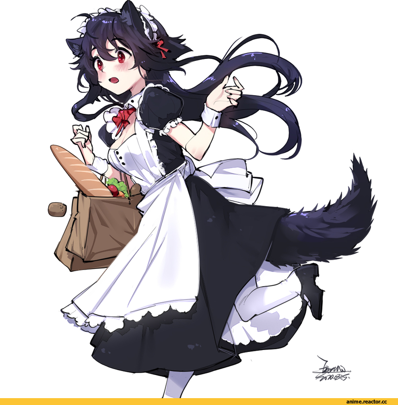 EJAMI, Anime Art, artist, Animal Ears, Kitsune, Maid, Anime