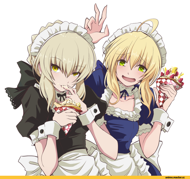 fujitaka nasu, Anime Art, artist, Saber (Fate), Fate (series), Saber Alter, Fate/Stay Night, Maid, Anime