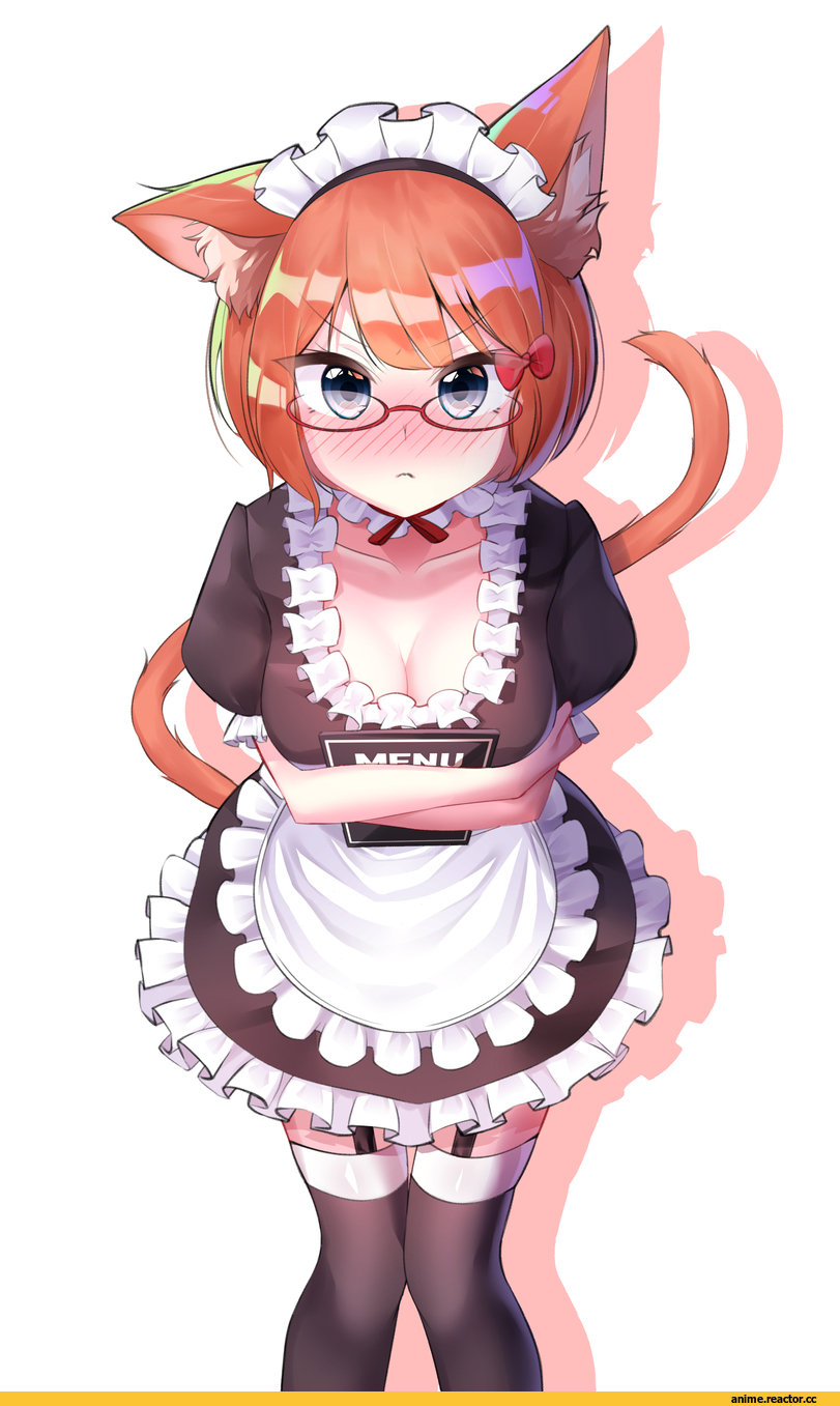 ogata rizu, Bokutachi wa benkyou ga dekinai, Megane, Maid, Animal Ears, Anime