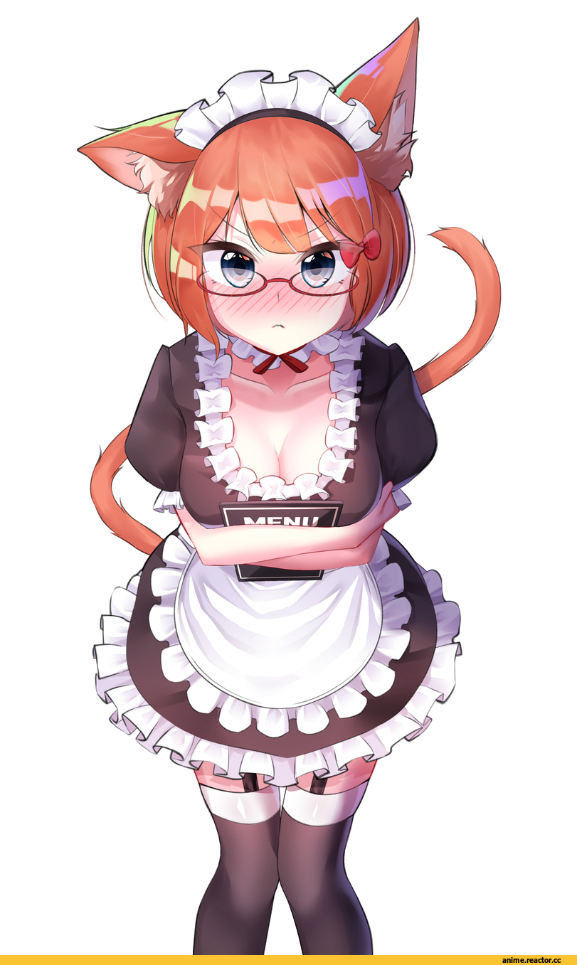 ogata rizu, Bokutachi wa benkyou ga dekinai, Megane, Maid, Animal Ears, Anime