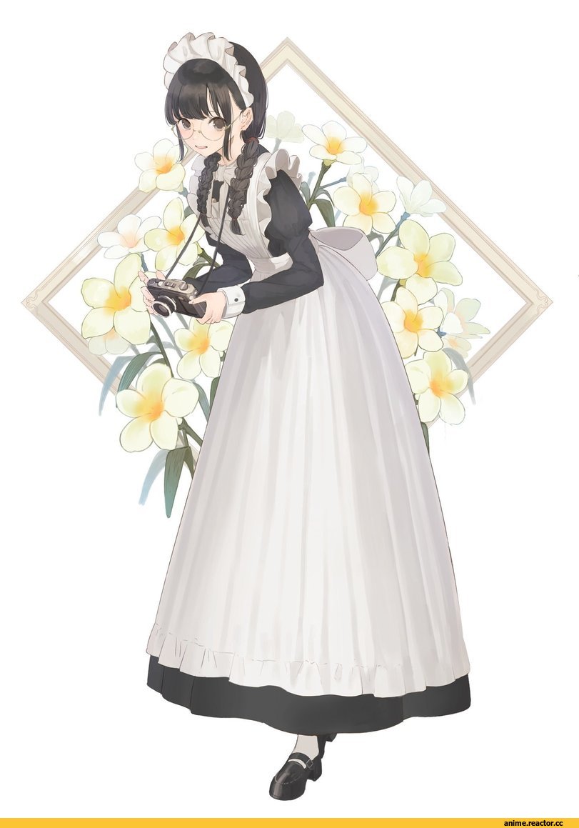 Anime Art, artist, Anime Original, Maid, Megane, shii (kairi-t-k0317), Anime