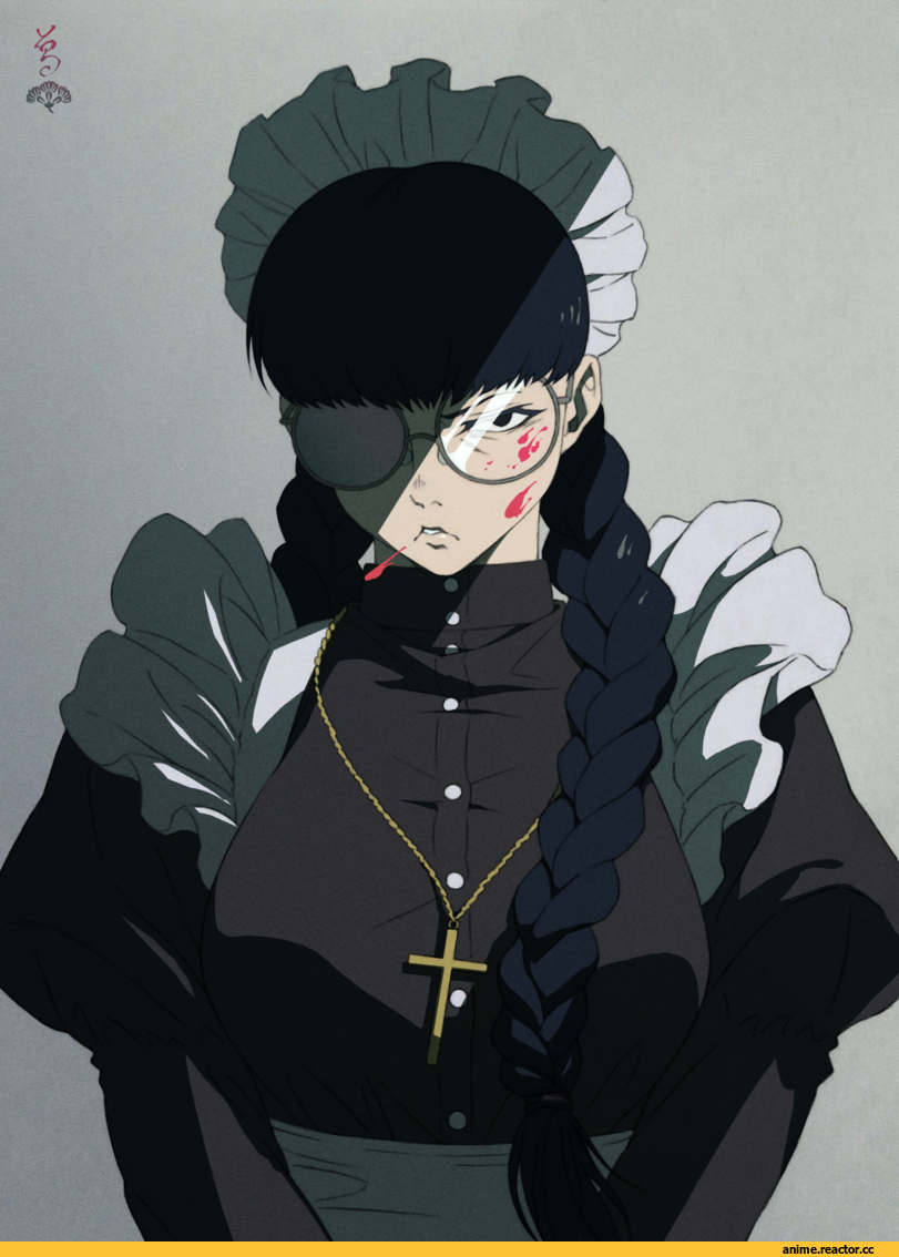 Black Lagoon, Roberta (BL), Maid, Megane, Anime