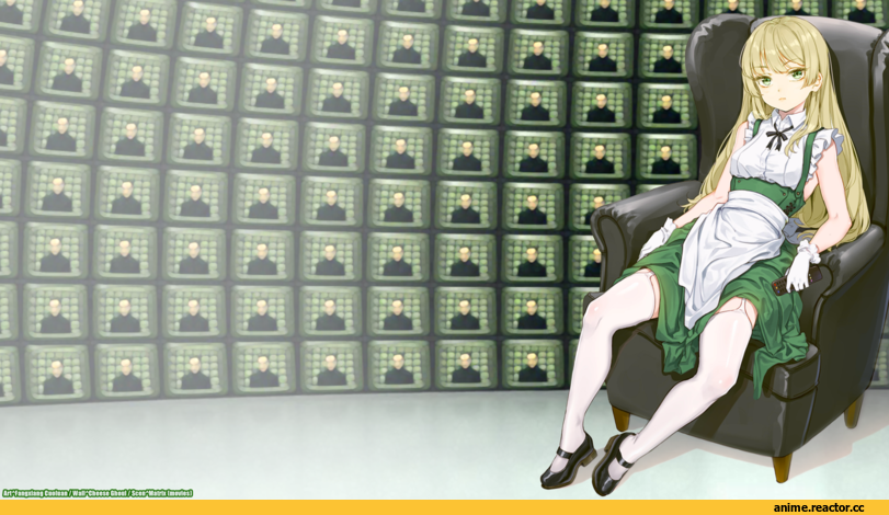 Fangxiang Cuoluan, Anime Art, artist, Maid, AO, wallpapers, Anime