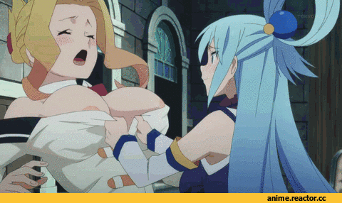 KonoSuba, Aqua (KonoSuba), Luna (KonoSuba), Anime Ero Oppai, Anime Ero, Anime Ero Gifs, Anime