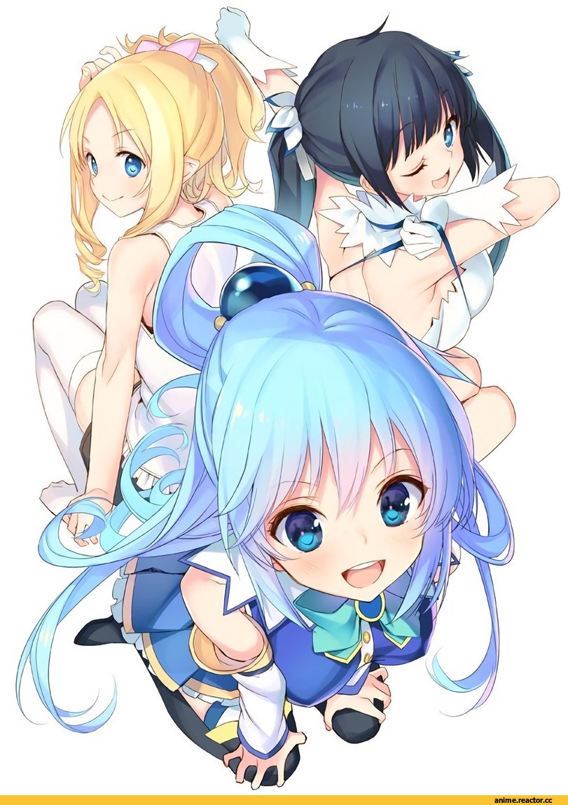 Aqua (KonoSuba), KonoSuba, Hestia (Danmachi), Danmachi, Yamada Elf, Eromanga Sensei, Tatami to Hinoki, Anime Art, crossover, Anime