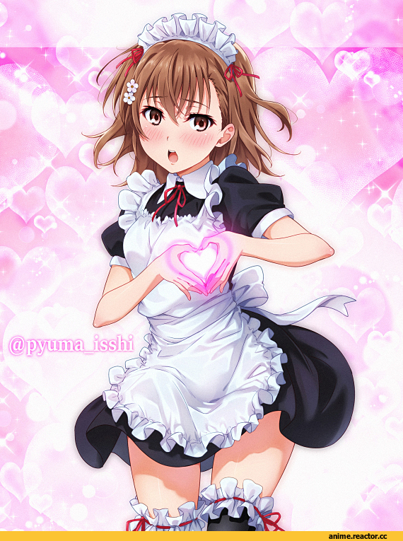 Pyuma Isshi, Anime Art, artist, Misaka Mikoto, ToAru, Maid, Anime