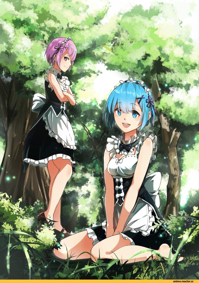 Re Zero Kara Hajimeru Isekai Seikatsu, Rem (re zero), Ram (Re Zero), hidaka kouyou, Anime