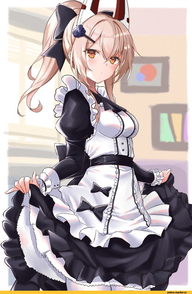Ayanami (Azur Lane), Azur Lane, Maid, Anime Art, artist, resonancq, Anime