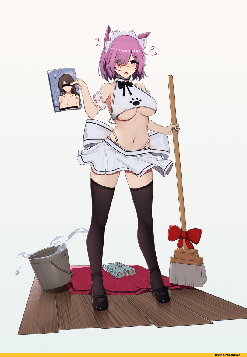Fate (series), Shielder (Fate/grand order), Fate/Grand Order, l.tea, neko, Animal Ears, Anime Ero, Maid, Anime