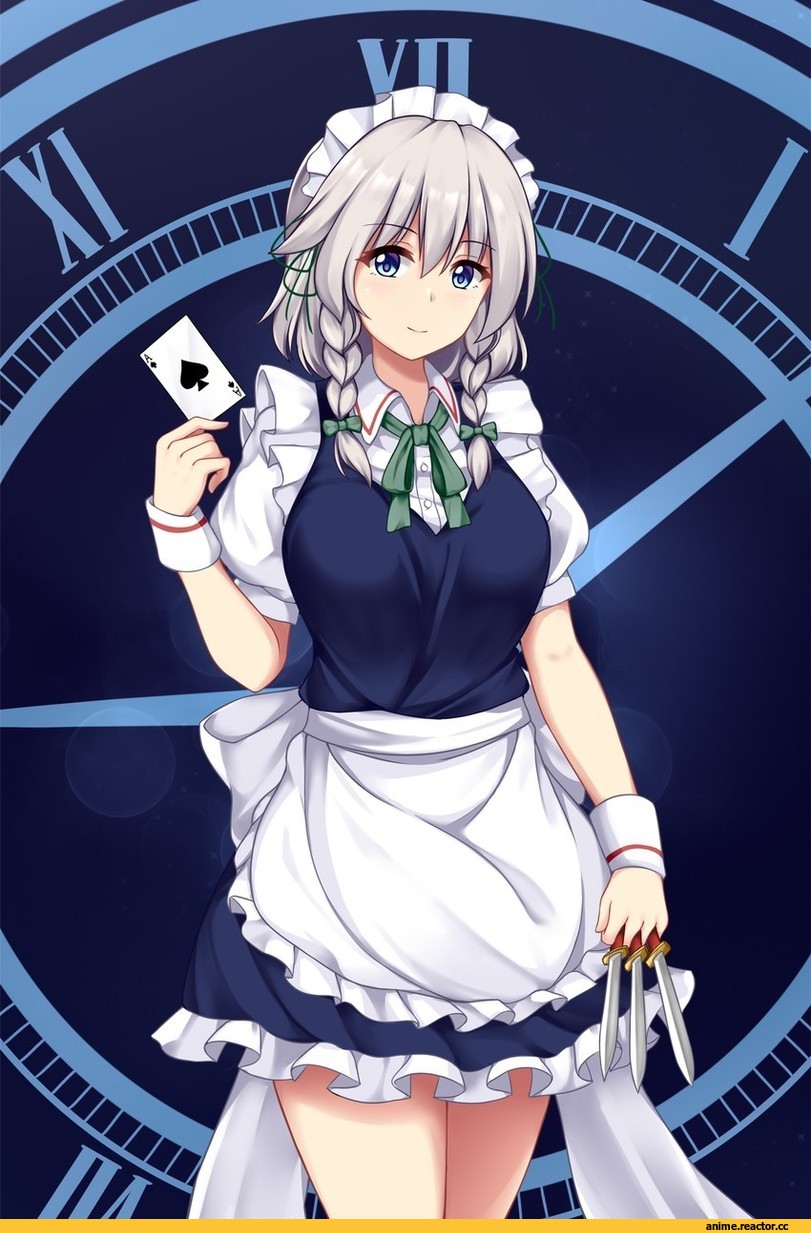 Izayoi Sakuya, Touhou Project, Anime Art, artist, xiao qi, Maid, Anime