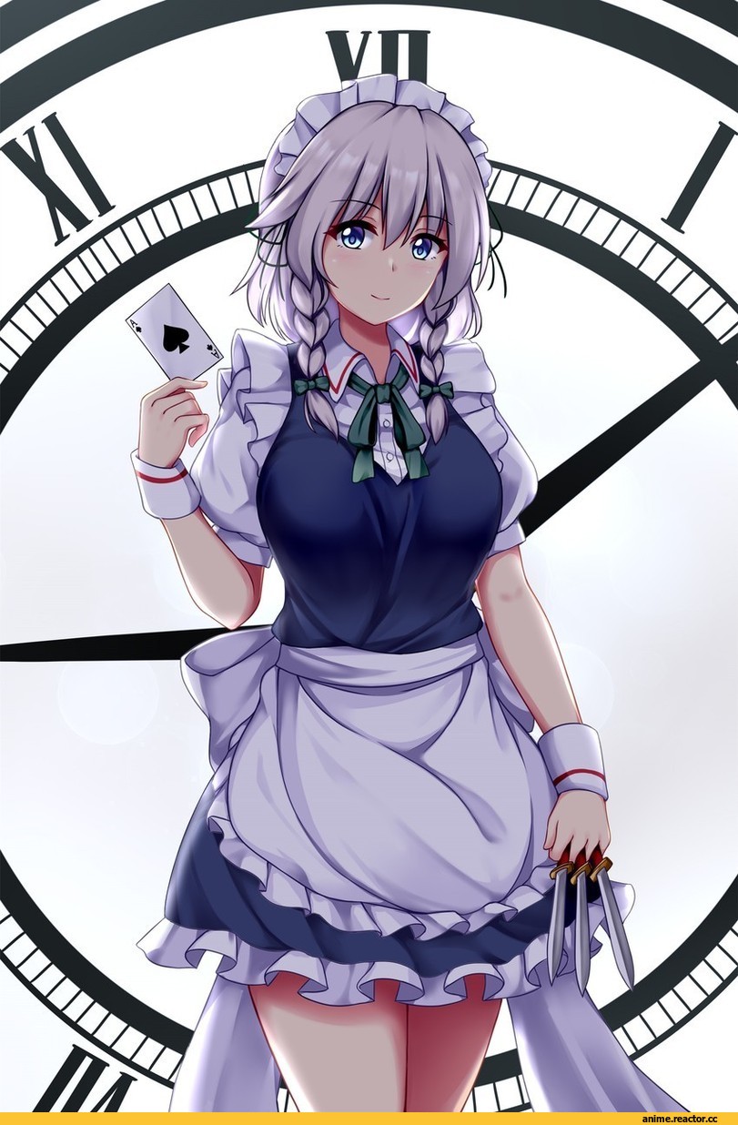 Izayoi Sakuya, Touhou Project, Anime Art, artist, xiao qi, Maid, Anime