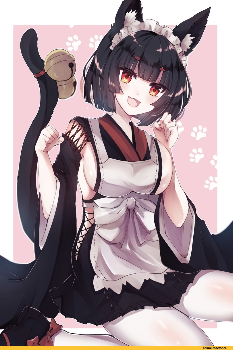 Anime Art, artist, Maid, Yamashiro (Azur Lane), Azur Lane, Animal Ears, ruchita, Anime