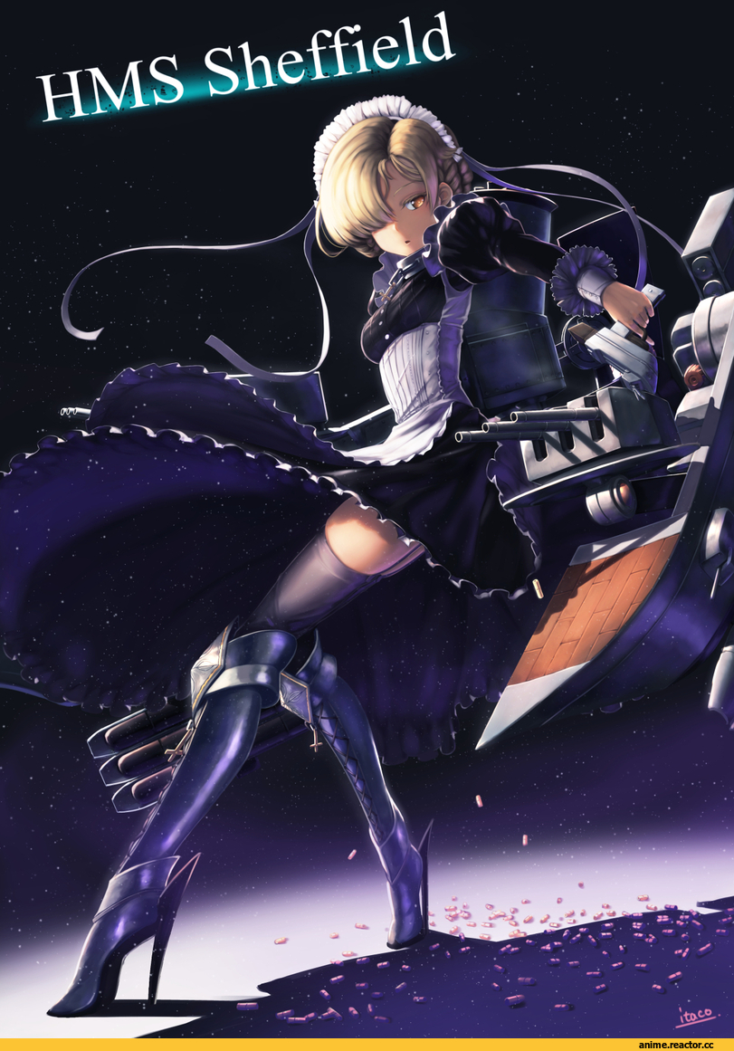 Sheffield (Azur Lane), Azur Lane, Maid, Anime Art, artist, itaco1987924, Anime
