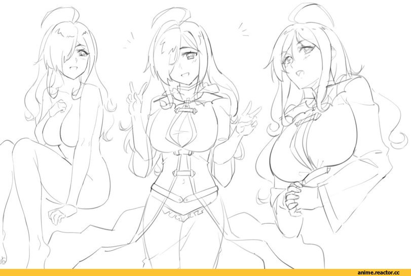 Wiz (KonoSuba), KonoSuba, Aqua (KonoSuba), sendrawz, Anime Art, Anime Sketch, Anime