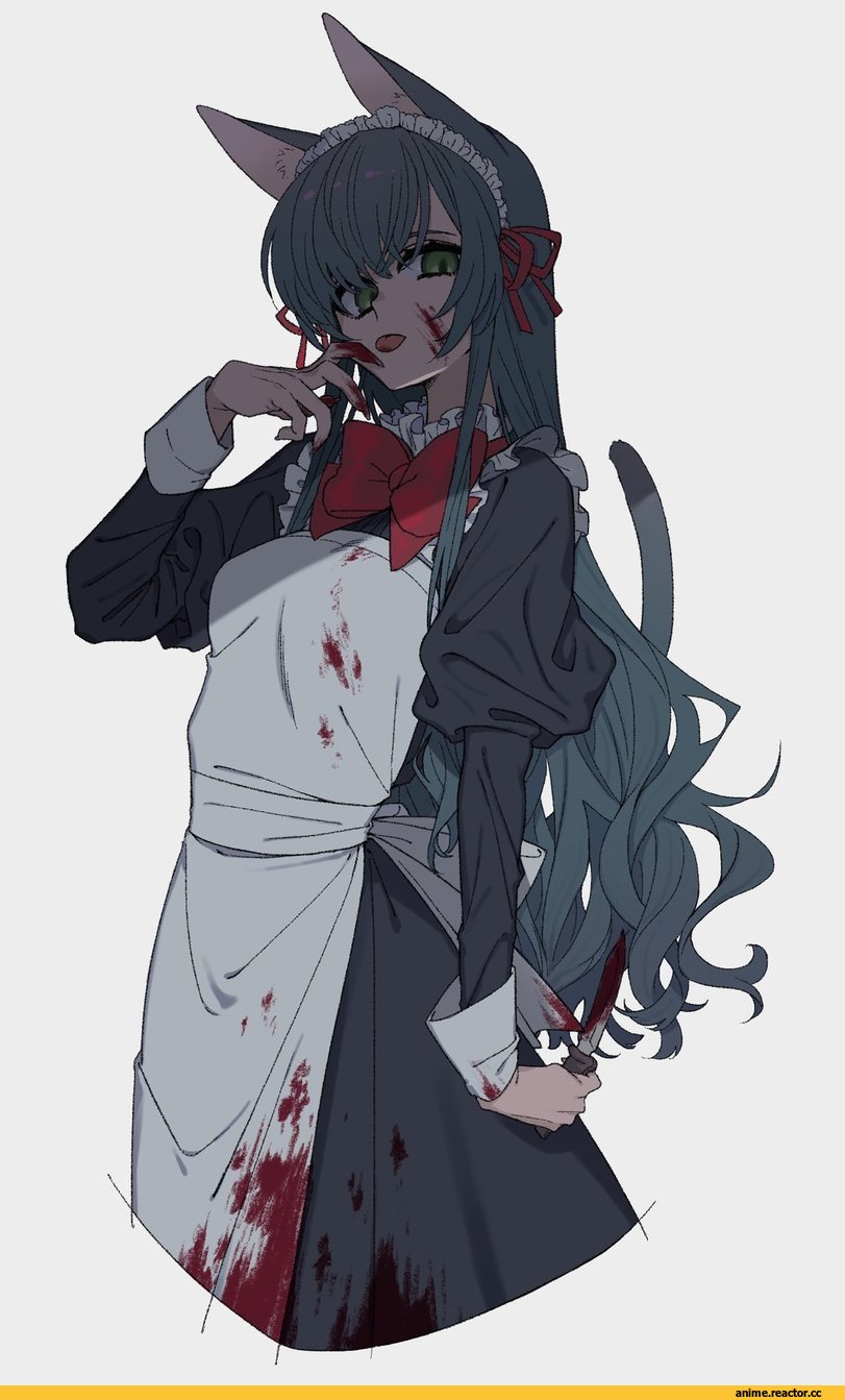 very_ito, artist, Anime Art, art девушка, art, Animal Ears, Maid, neko, Anime