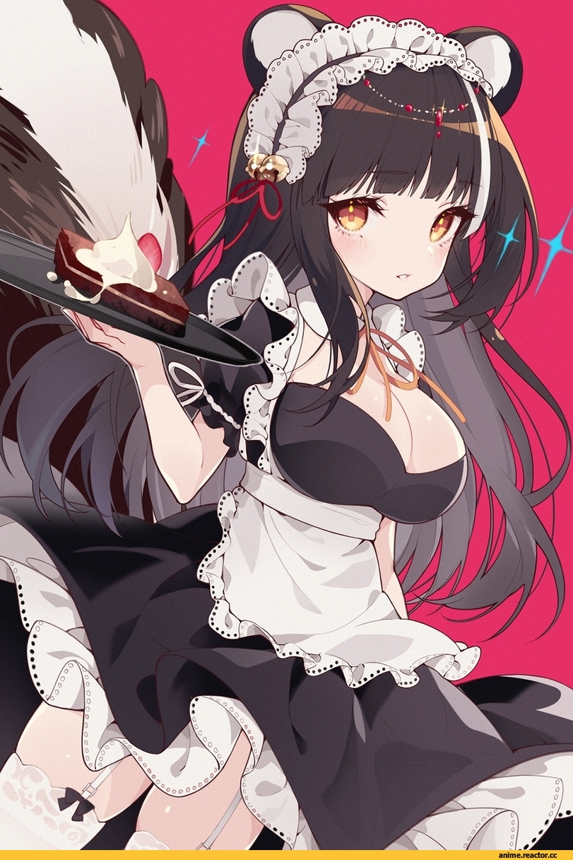 naganami (azur lane), Anime Art, artist, Animal Ears, Maid, fukurou (hvgd5584), Anime