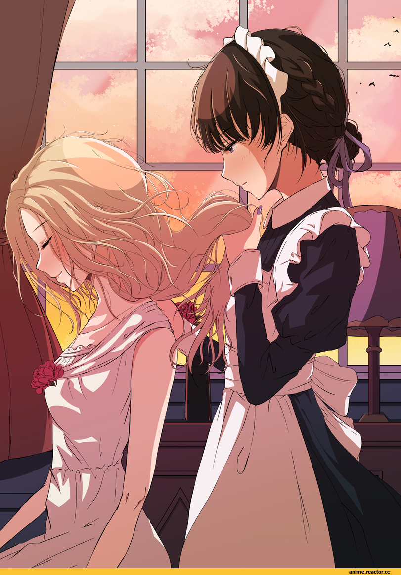 Zuzy Campbell, artist, Anime Art, art девушка, art, Shoujo Ai, Maid, Anime