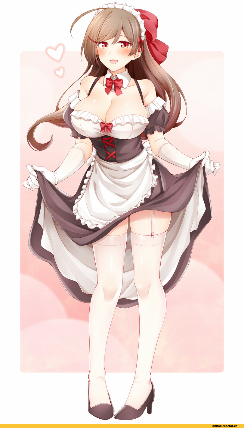 rui shi (rayze ray), Anime Art, artist, Kyonyuu, Anime Ero, Mamiya (kantai collection), Kantai Collection, Maid, Anime
