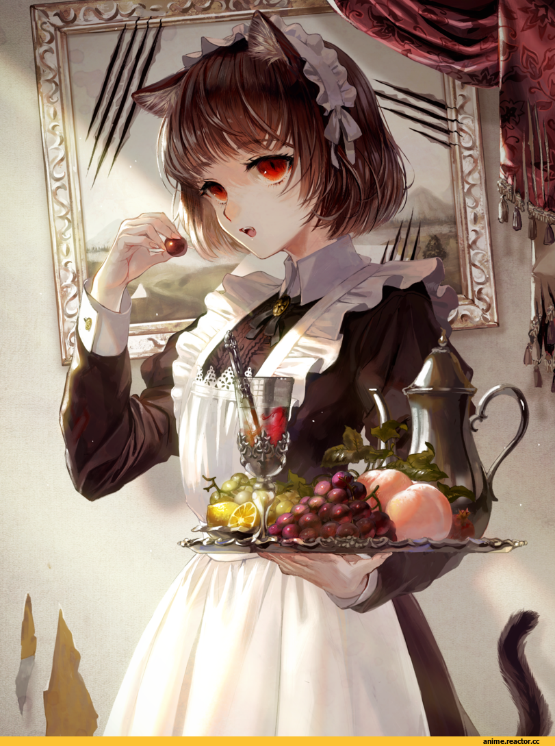 mochizo nidone, Anime Art, artist, AO, Maid, nekomimi, Animal Ears, Anime