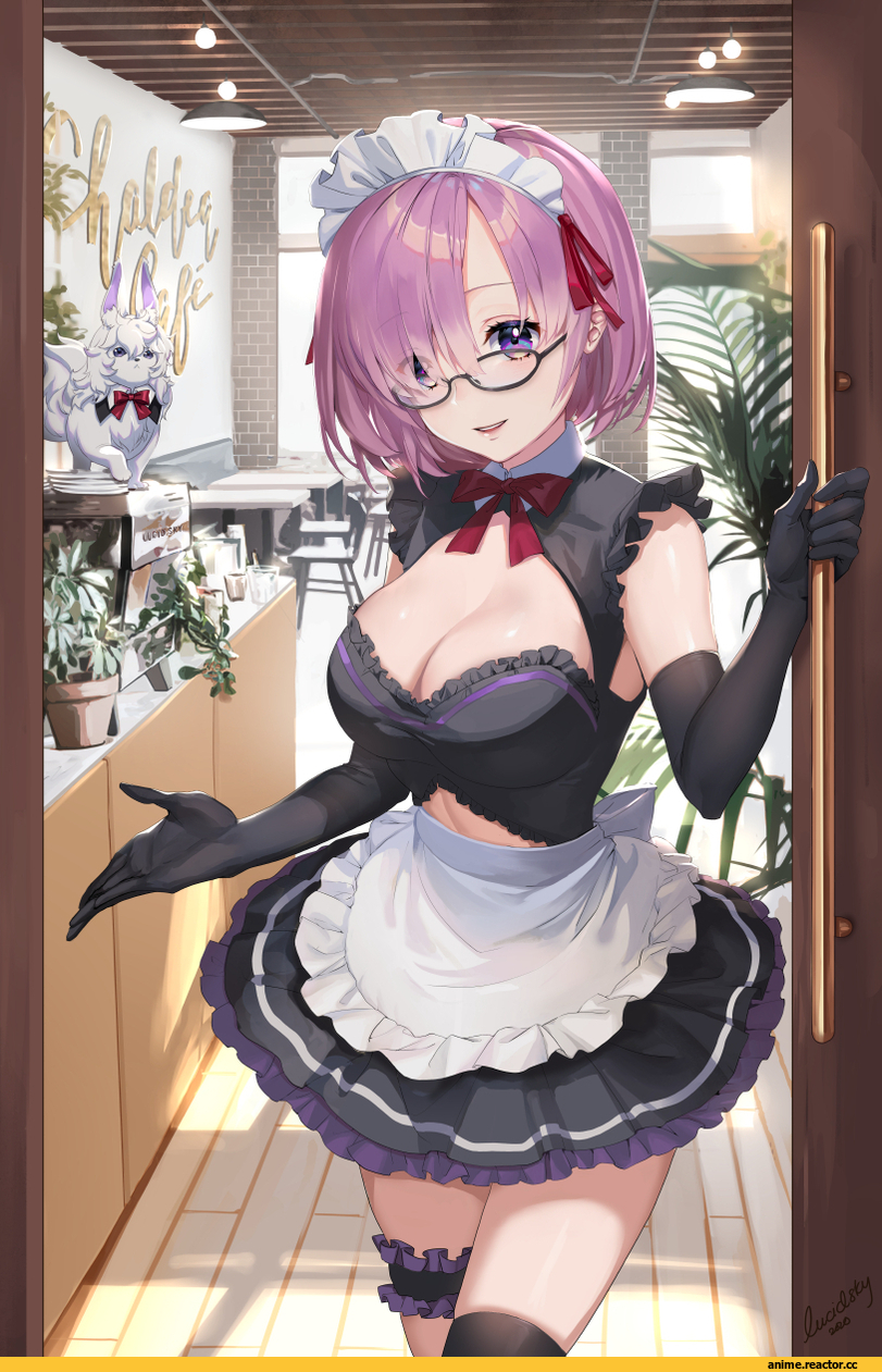 Shielder (Fate/grand order), Fate/Grand Order, Fate (series), lucidsky, Maid, Megane, Anime
