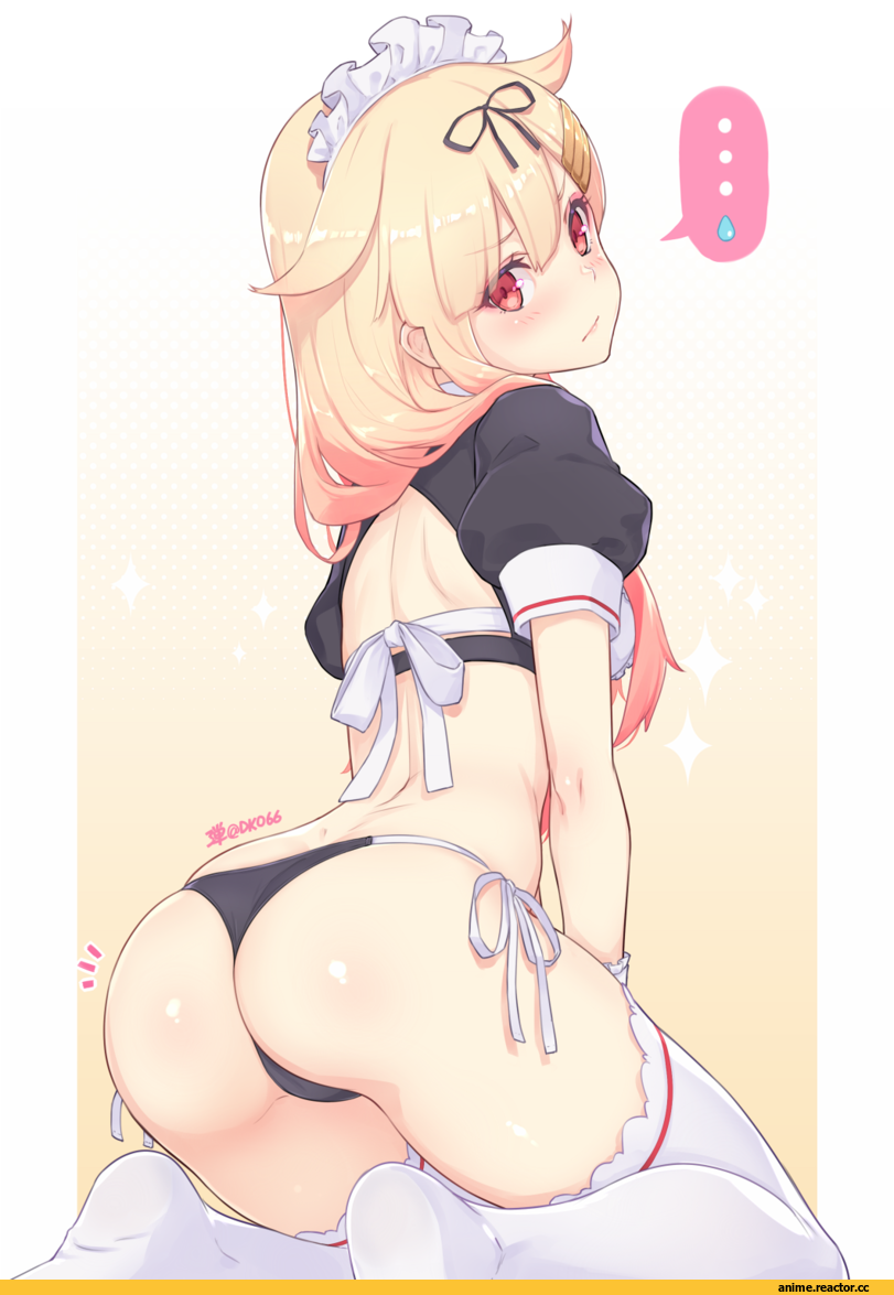 dan (kumadan), Anime Art, artist, yuudachi (kantai collection), Kantai Collection, Maid, Anime Ero Ass, Anime Ero, Anime Ero Pantsu, Anime
