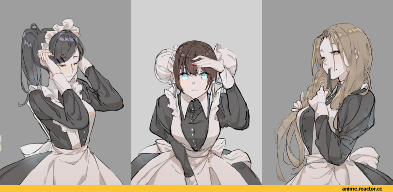 Anime Art, artist, nello (luminous darkness), Maid, Anime