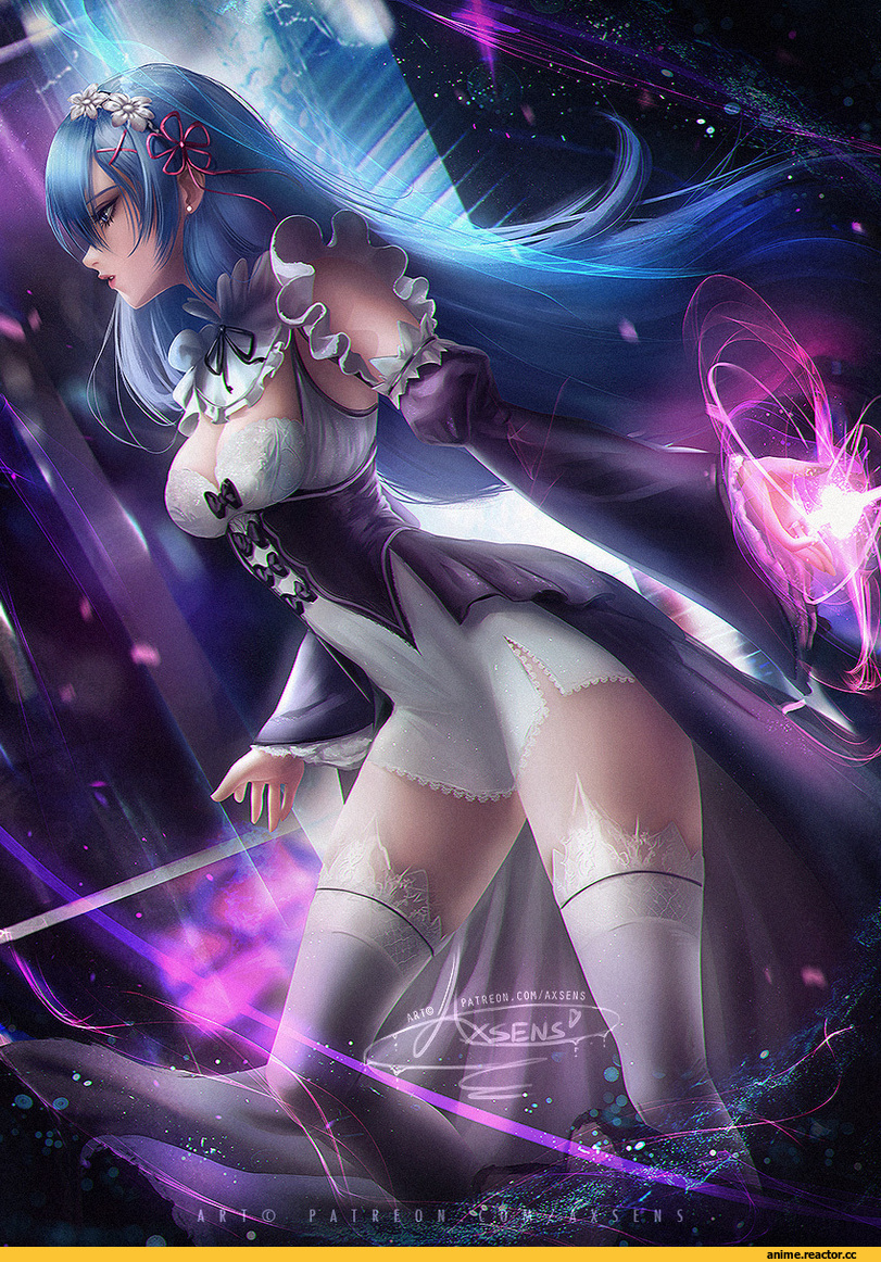 Rem (re zero), Re Zero Kara Hajimeru Isekai Seikatsu, Axsens, artist, Anime