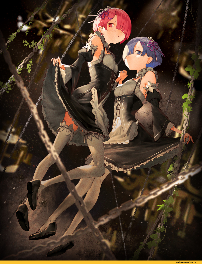 Re Zero Kara Hajimeru Isekai Seikatsu, Rem (re zero), Ram (Re Zero), Maid, takenoko (531), Anime