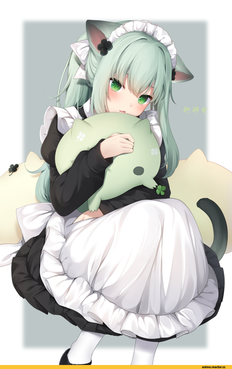 Amashiro Natsuki, Anime Art, artist, AO, nekomimi, Animal Ears, Maid, Anime