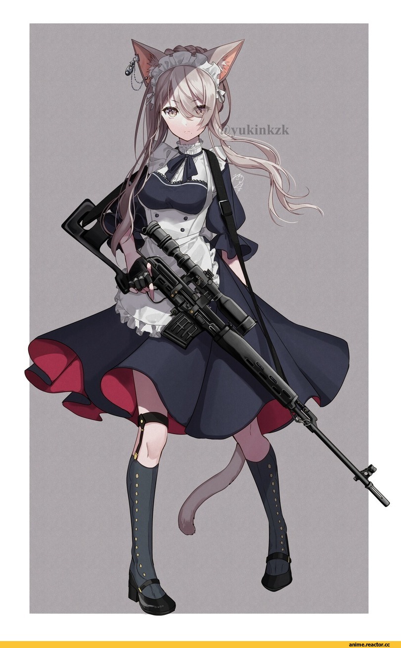 nekozuki yuki, Anime Art, artist, AO, nekomimi, Animal Ears, Maid, Опасные Няшки, Anime Няши, Anime