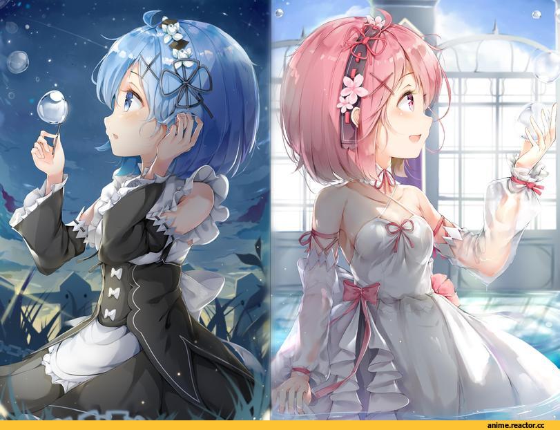 Re Zero Kara Hajimeru Isekai Seikatsu, Rem (re zero), Ram (Re Zero), pedo0201, Anime