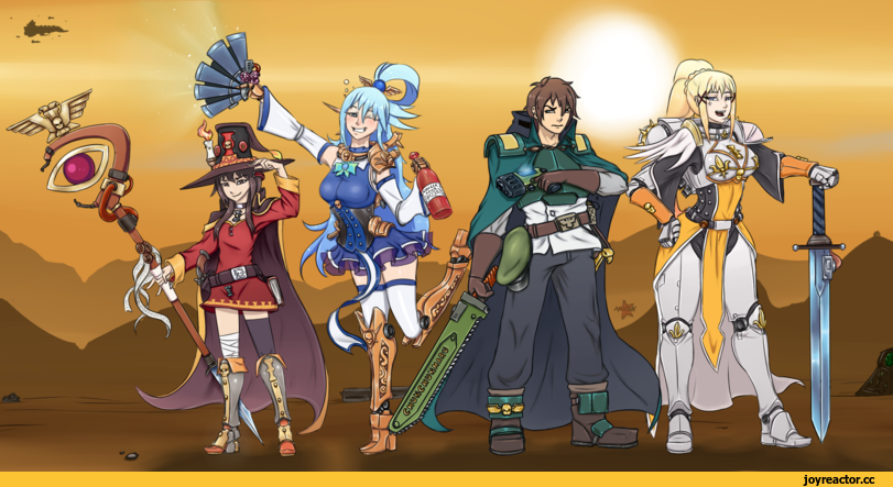 MIXSAN, фэндомы, crossover, Astra Militarum, Living Saint, Acolyte Psyker, Aqua (KonoSuba), Megumin, Darkness (KonoSuba), Kazuma Satou, Anime, warhammer 40k, KonoSuba, Imperium, Adepta Sororitas, Ecclesiarchy